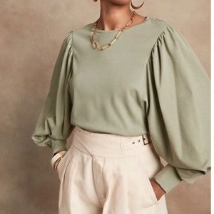 Banana Republic Cotton Volume-sleeve Top